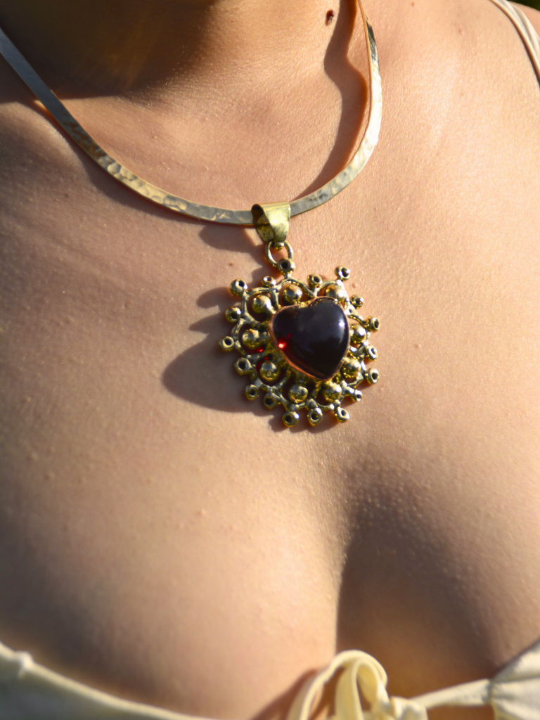 Red Vibrating Heart Necklace
