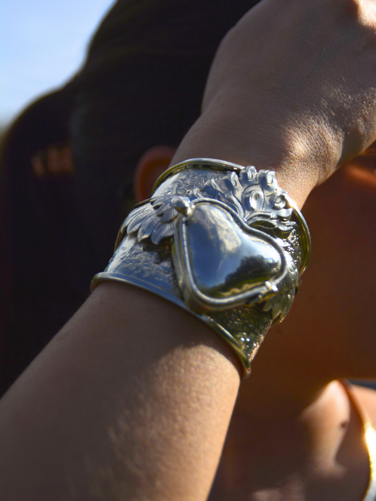 Sacred Heart bracelet Silver