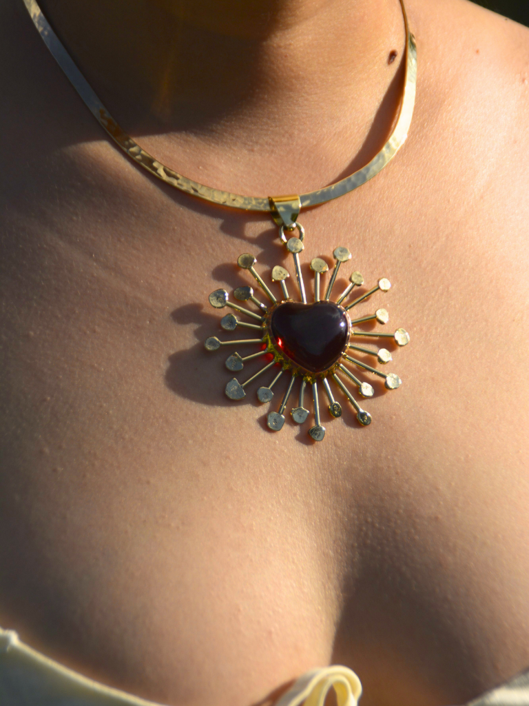 Red Vibrating Heart Necklace