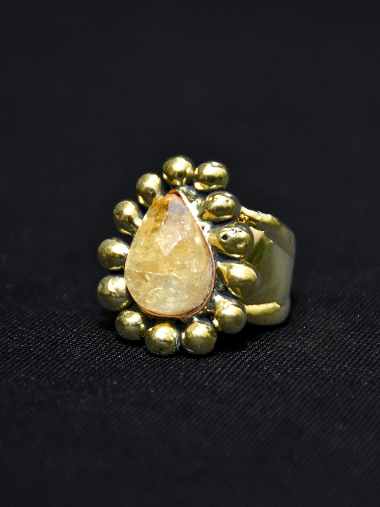 Faceted Citrine Ring