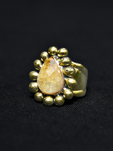Faceted Citrine Ring