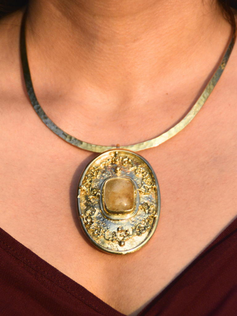 Citrine Medallion locket
