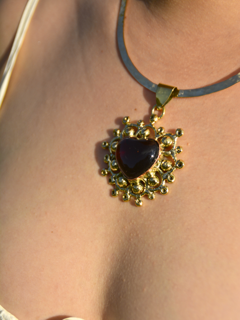 Red Vibrating Heart Necklace