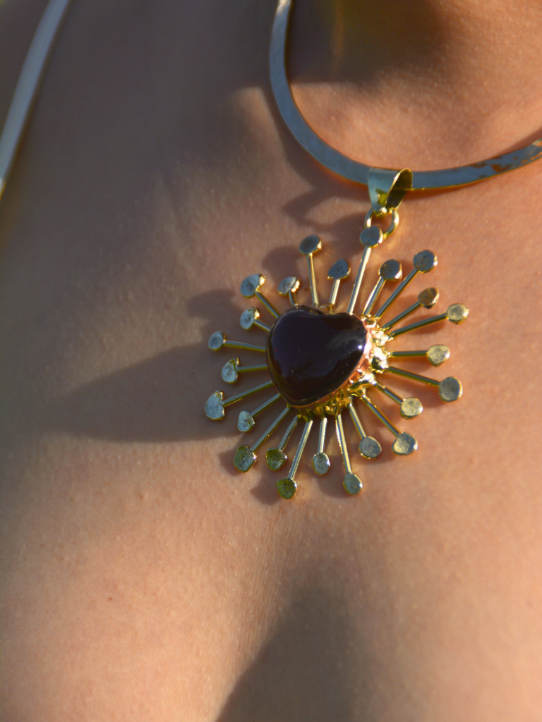 Red Vibrating Heart Necklace