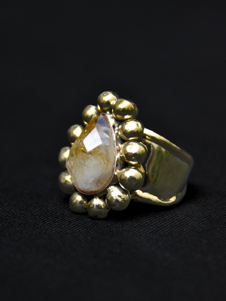 Faceted Citrine Ring
