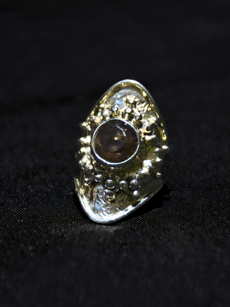 Smoky Quartz Renaissance Ring