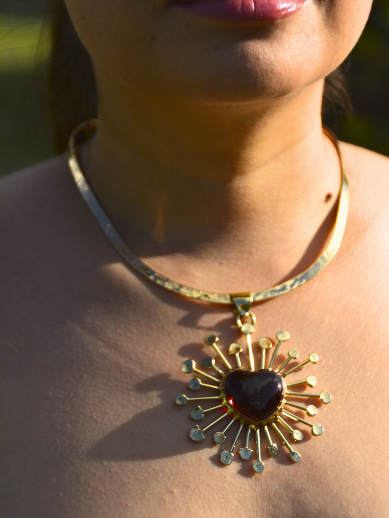 Red Vibrating Heart Necklace