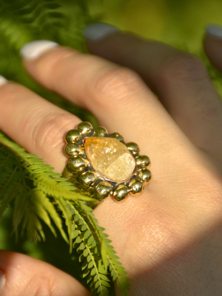 Faceted Citrine Ring