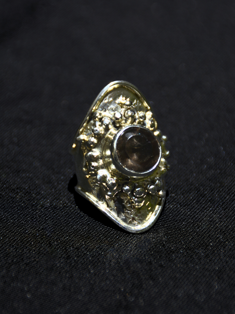 Smoky Quartz Renaissance Ring