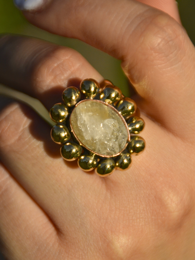Faceted Citrine Ring