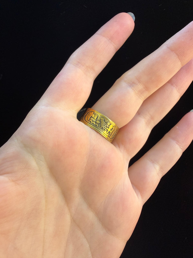 Custom Black Faceted Onyx Gemstone Ring