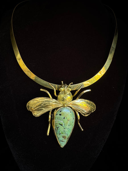 Bee Green Moonstone necklace