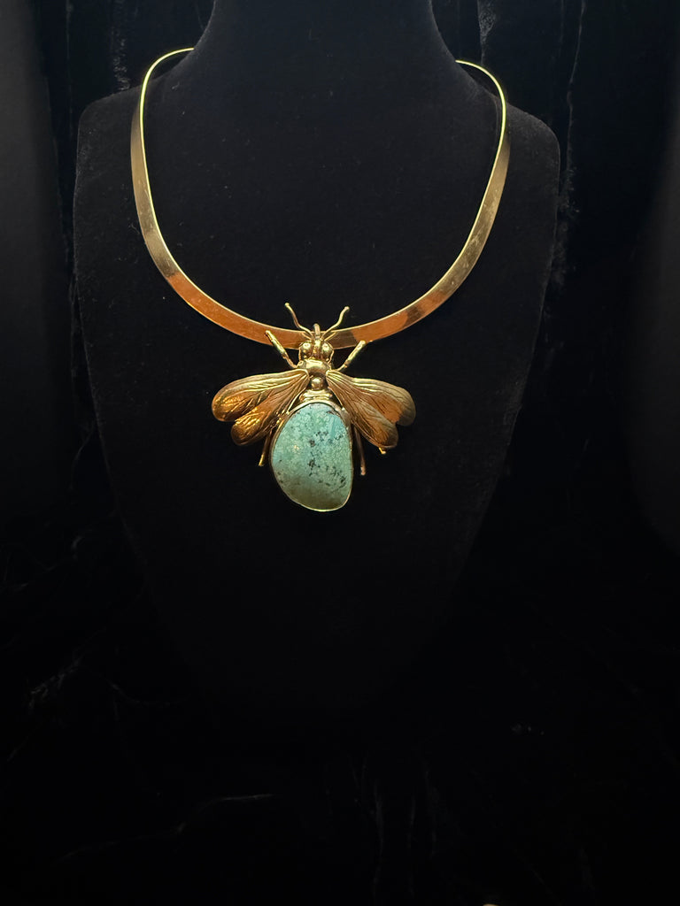 Bee  Green turquoise  Necklace