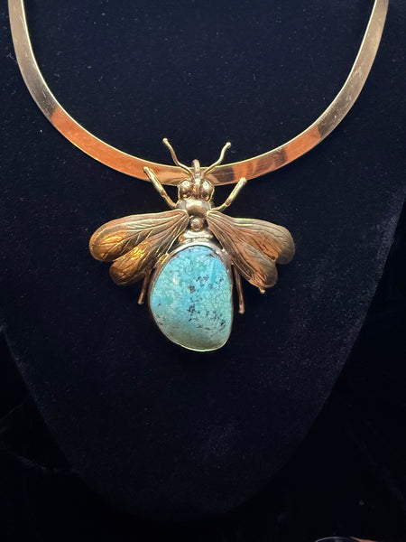 Bee  Green turquoise  Necklace