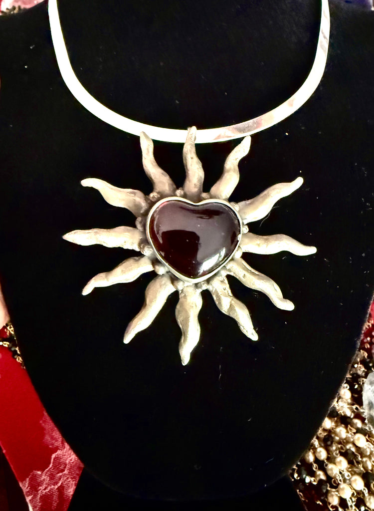 Silver Heart Shine Heart Necklace