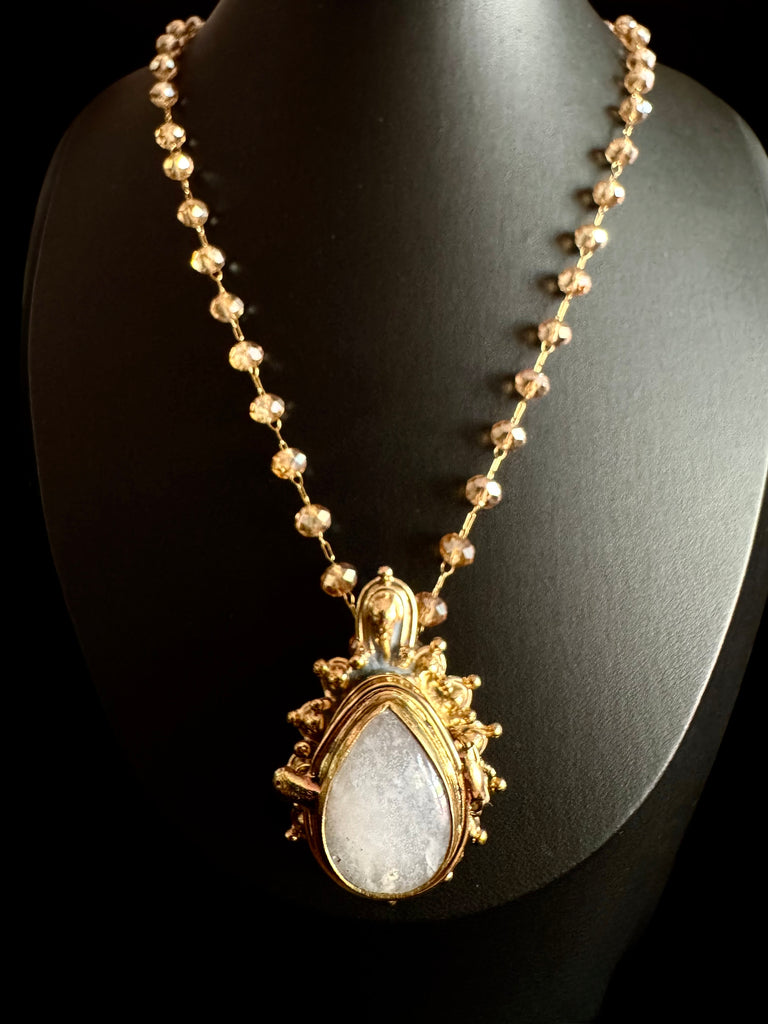 Quartz Locket Necklace