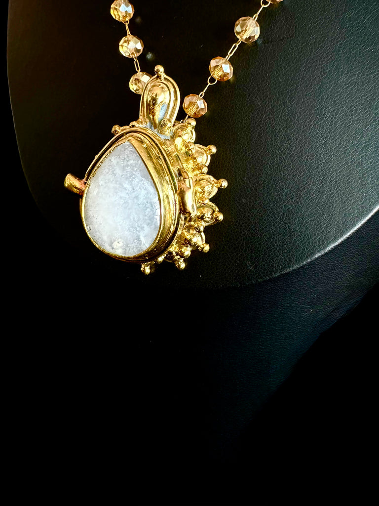 Quartz Locket Necklace