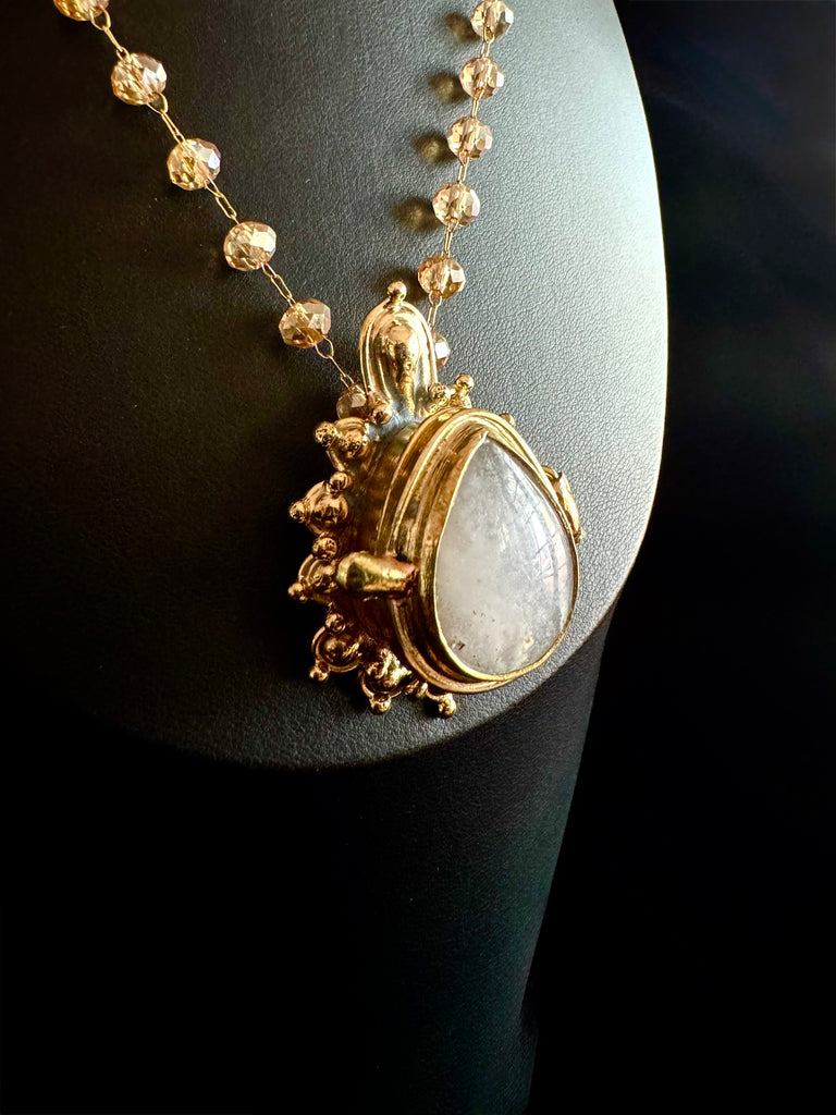 Quartz Locket Necklace