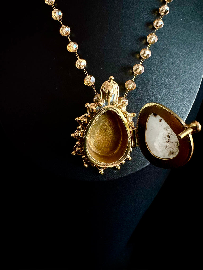 Quartz Locket Necklace