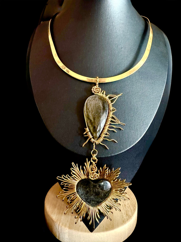 Radiating Obsidian Heart