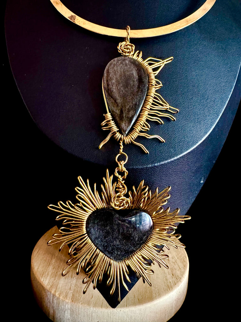 Radiating Obsidian Heart