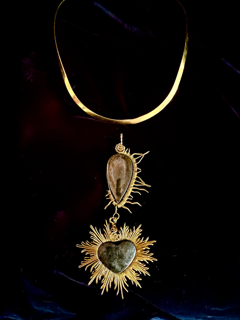 Radiating Obsidian Heart