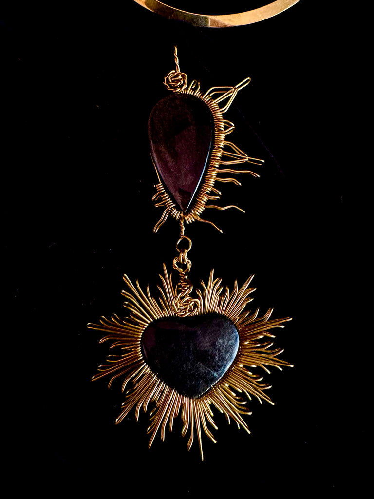 Radiating Obsidian Heart
