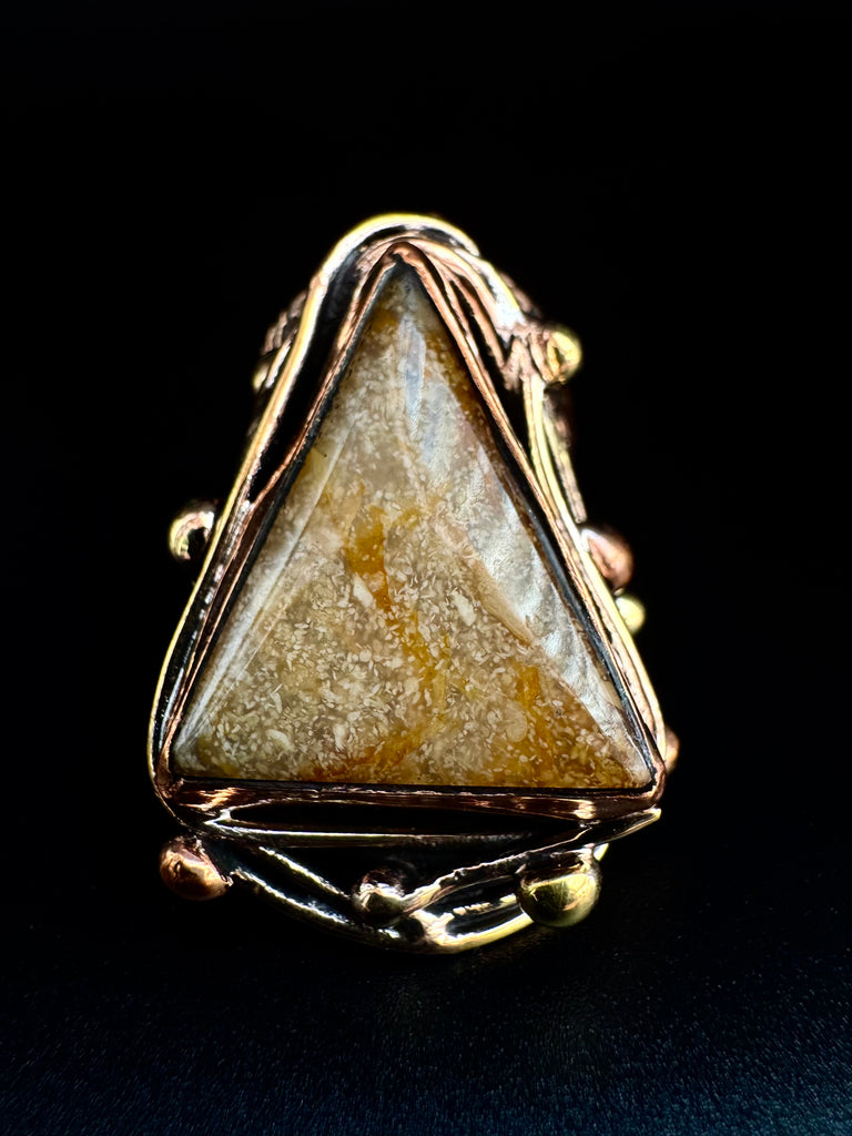 Triangle Carnelian stone  Ring
