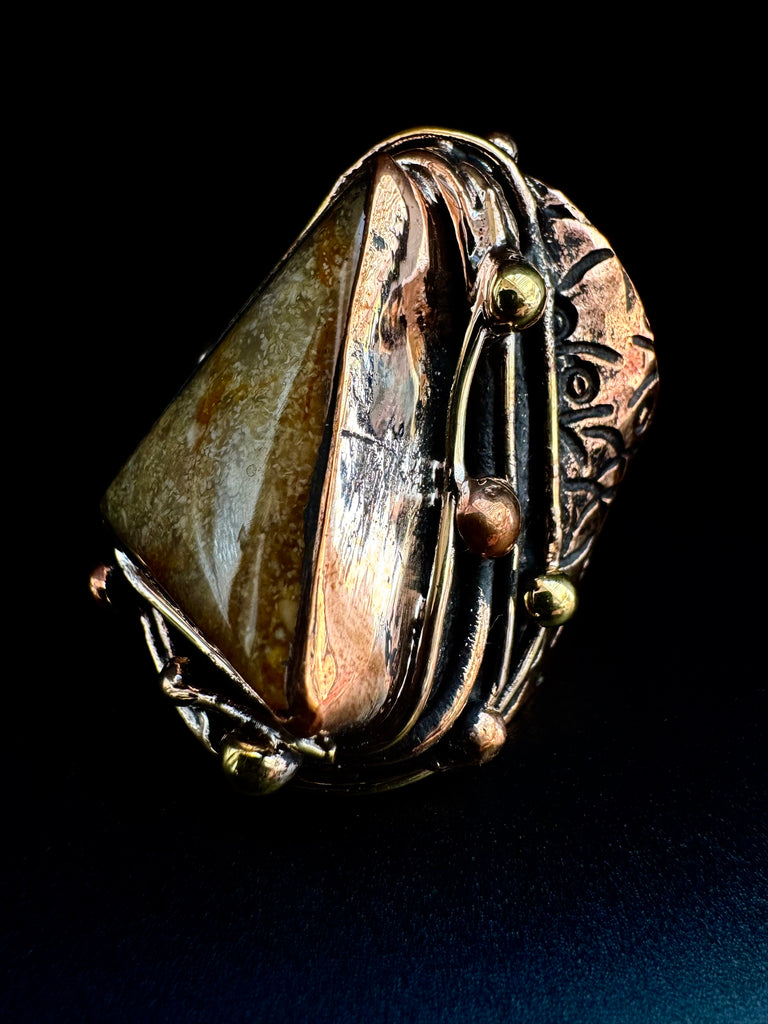 Triangle Carnelian stone  Ring
