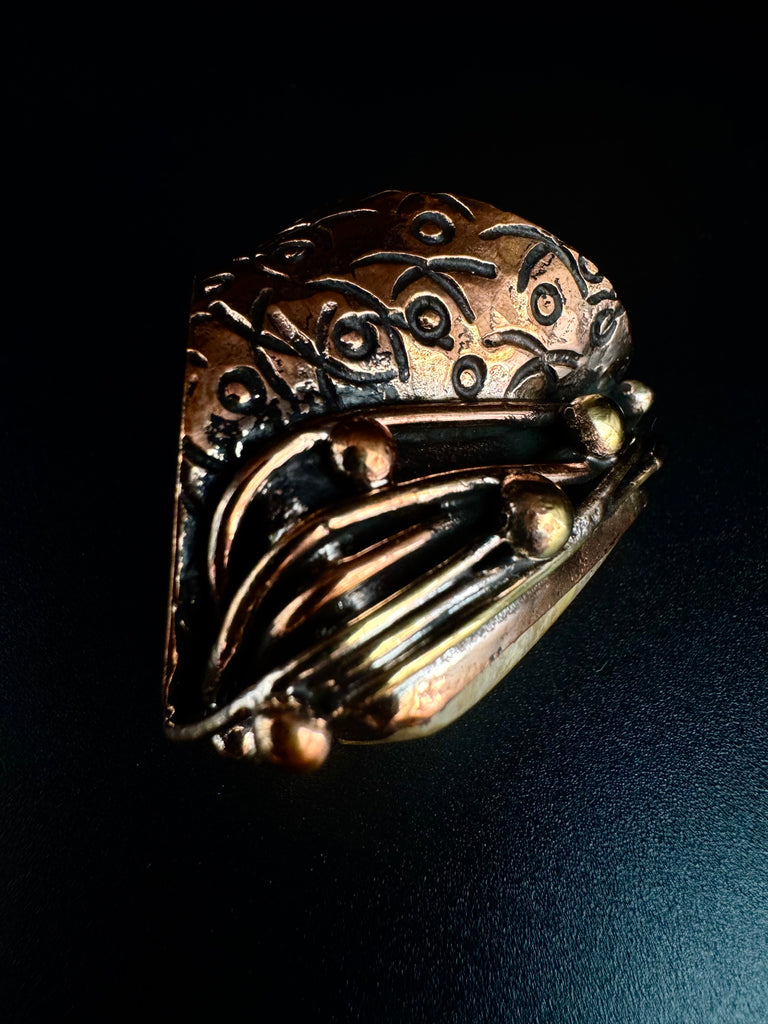 Triangle Carnelian stone  Ring