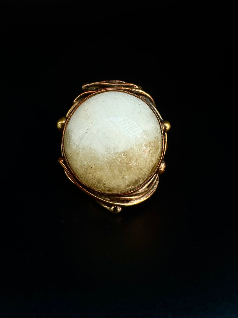Citrine Copper Ring