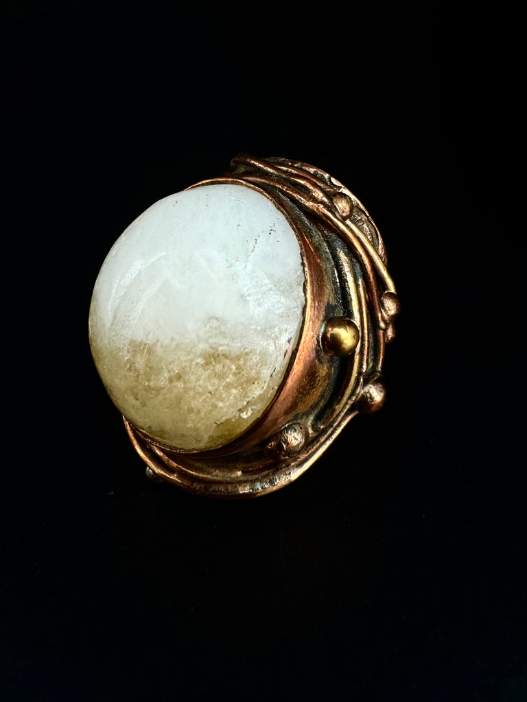 Citrine Copper Ring