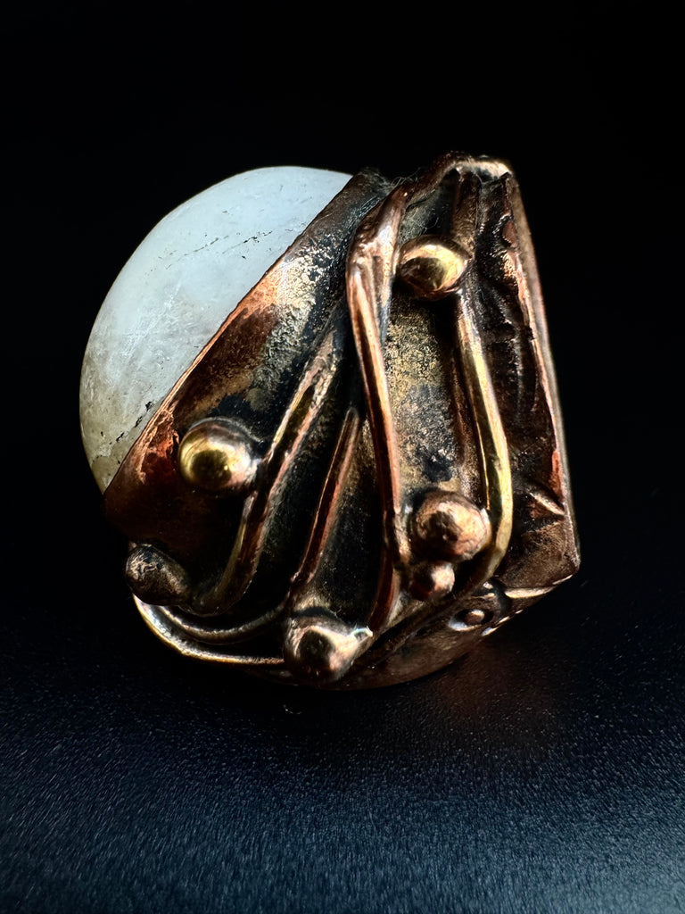 Citrine Copper Ring
