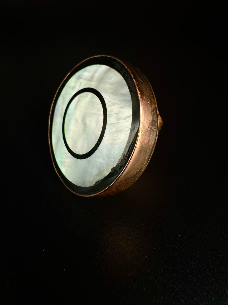 Odyssey collection - mother of pearl copper ring