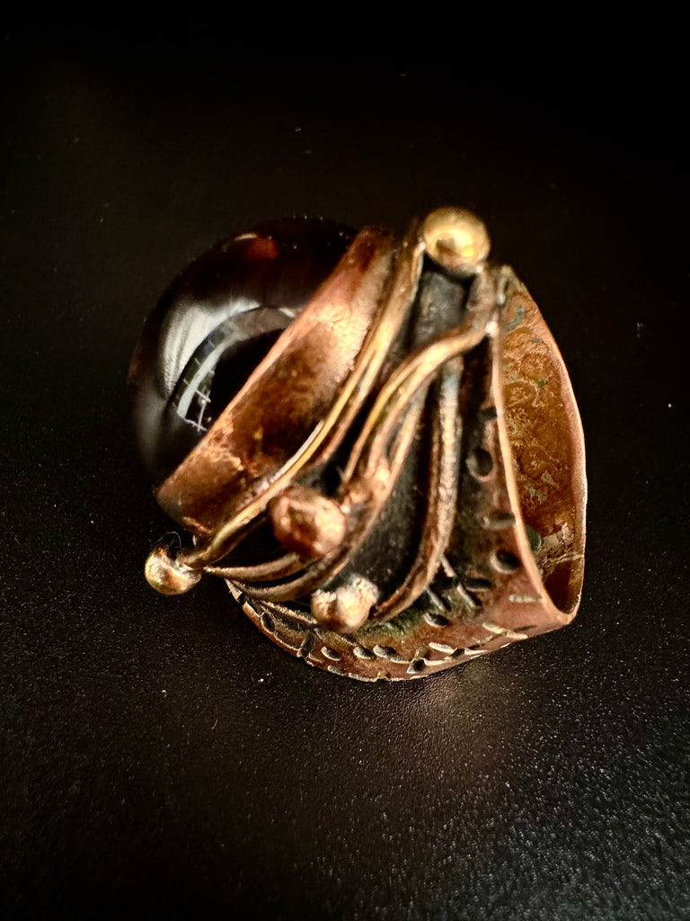 Smokey Quartz Copper Ring