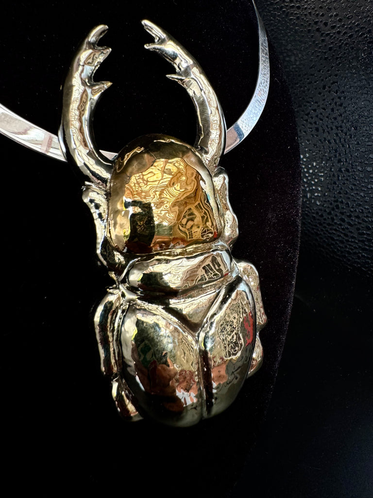 Stag Beetle Necklace Gold/Silver