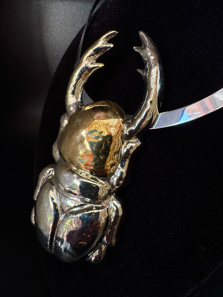 Stag Beetle Necklace Gold/Silver