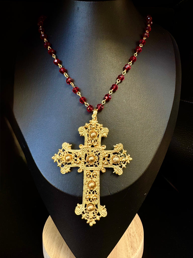 San Miguel Gold Cross necklace