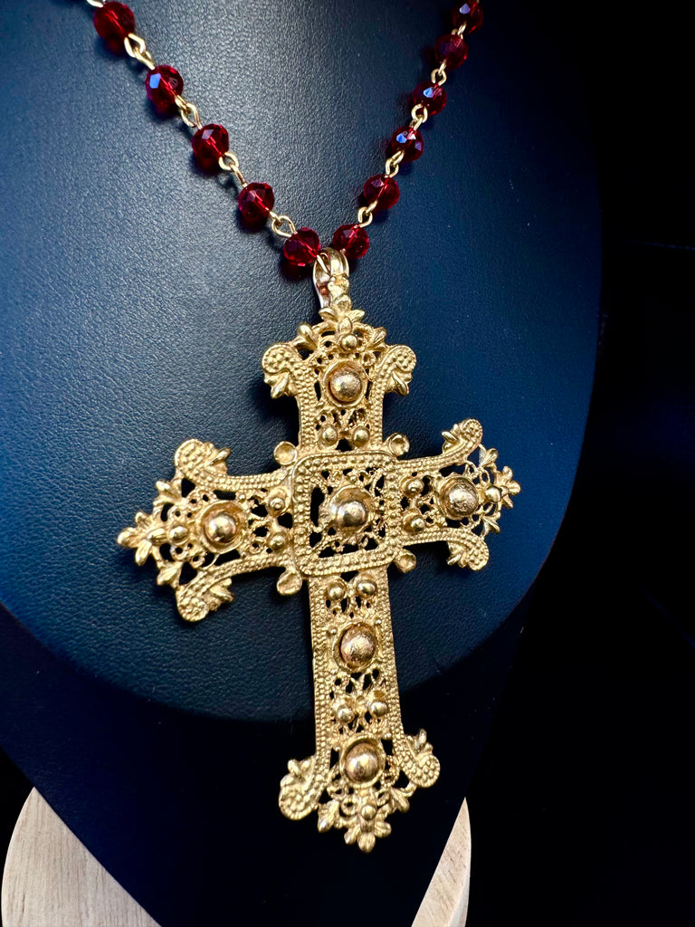 San Miguel Gold Cross necklace