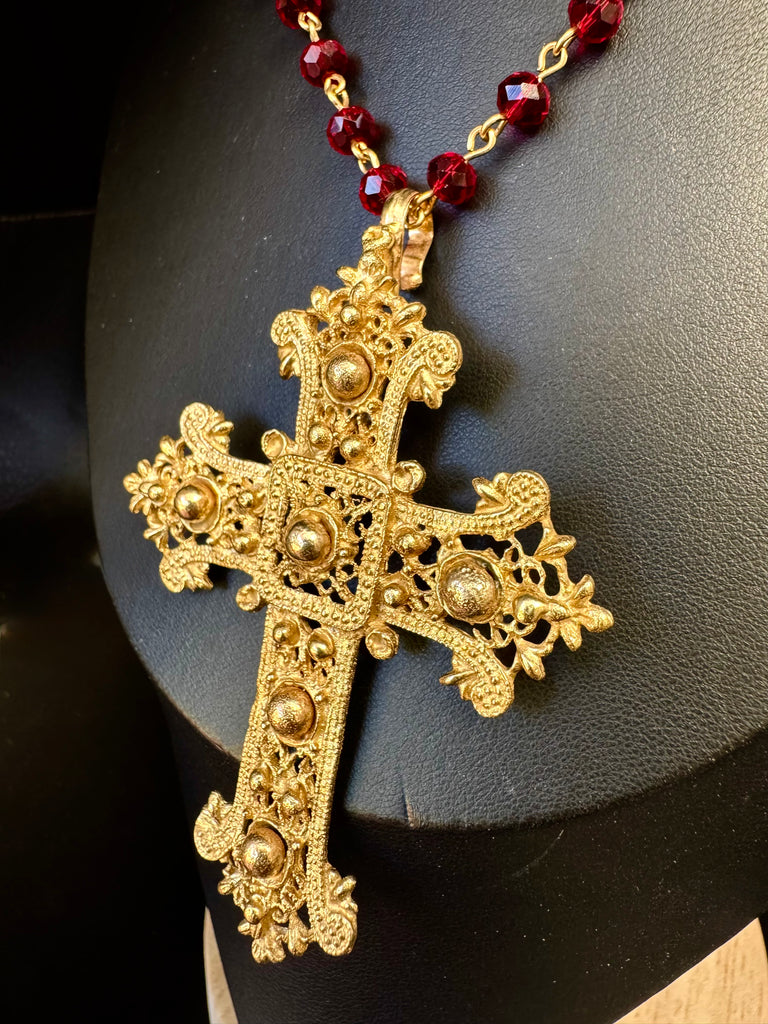 San Miguel Gold Cross necklace
