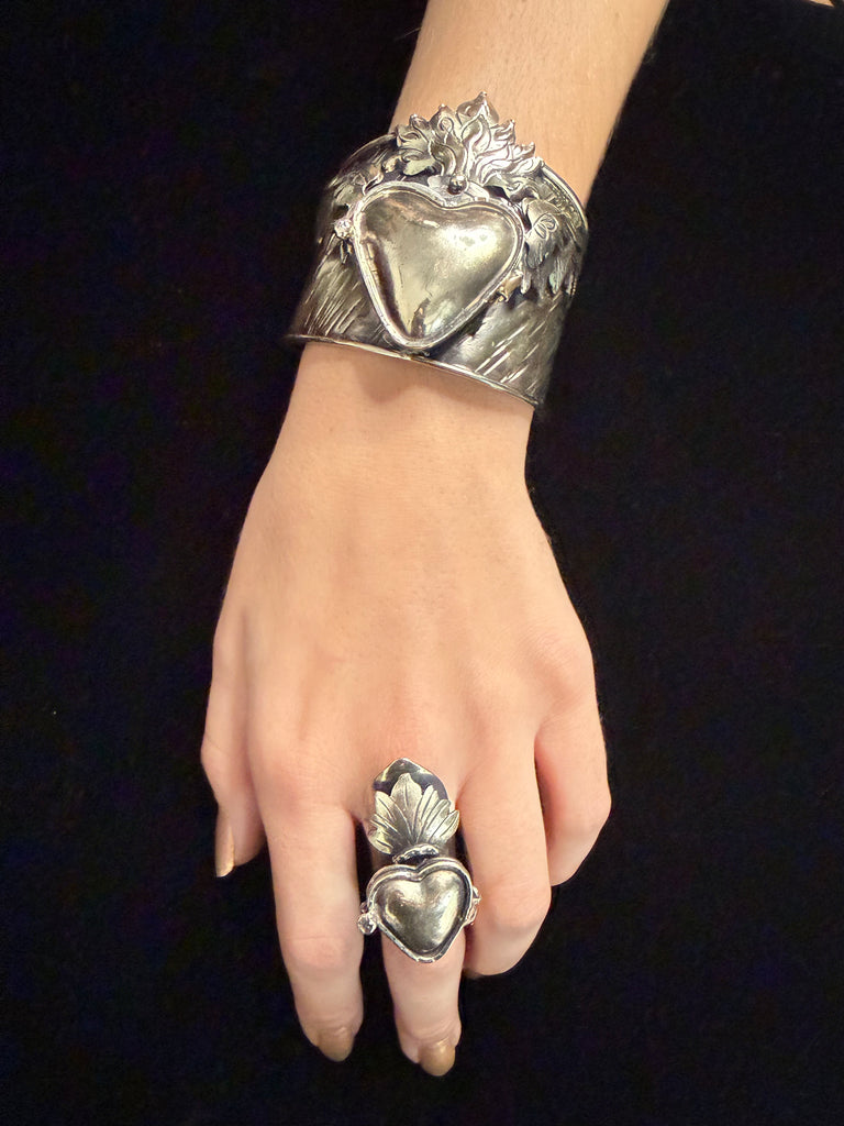 Sacred Heart bracelet Silver