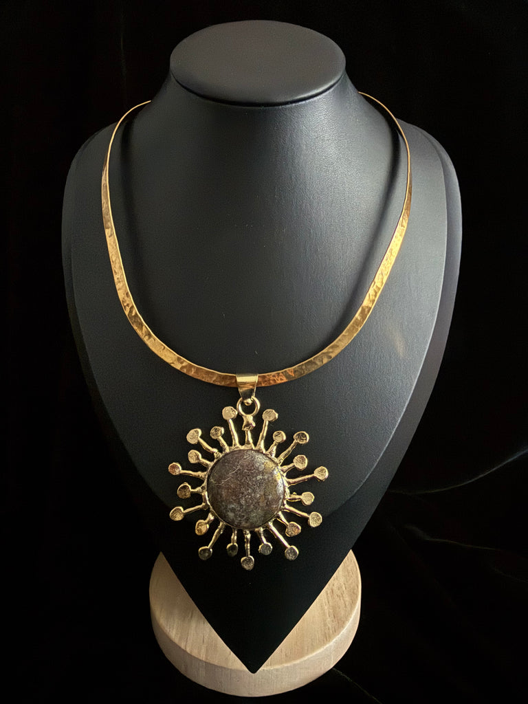 Pyrite Sun Necklace