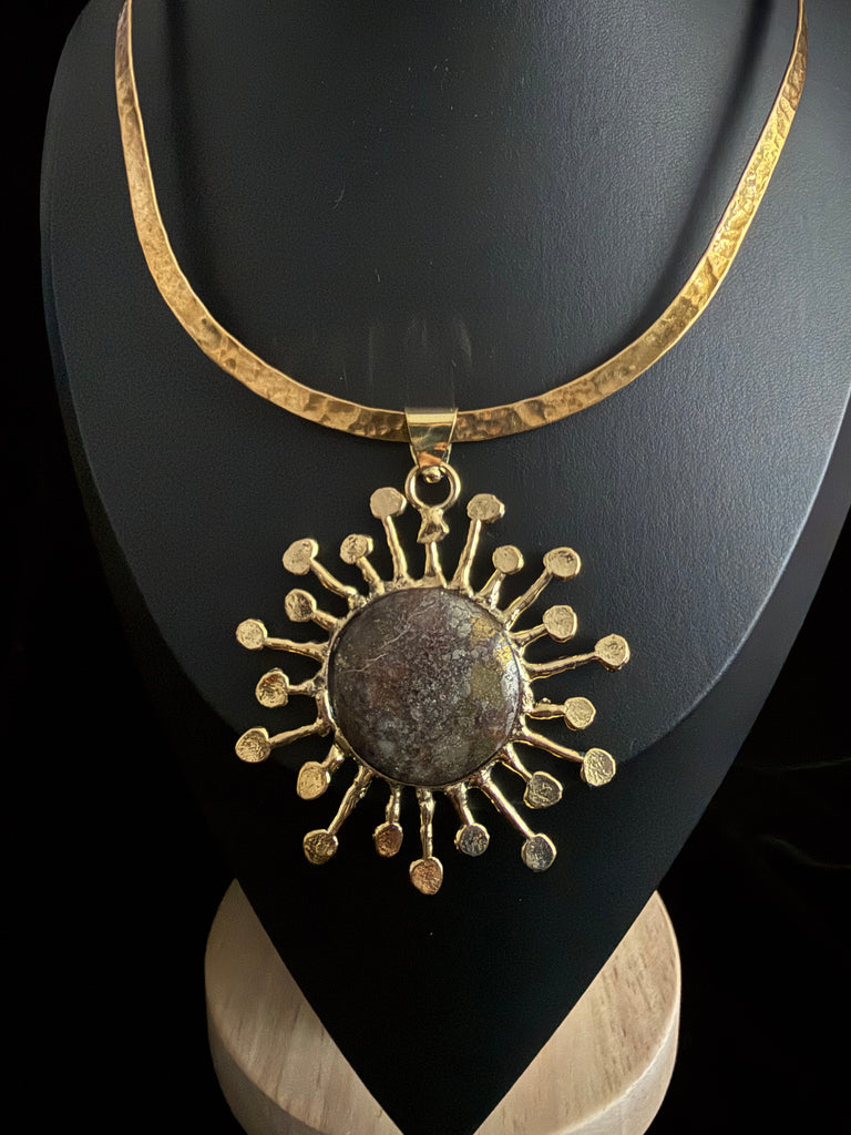 Pyrite Sun Necklace