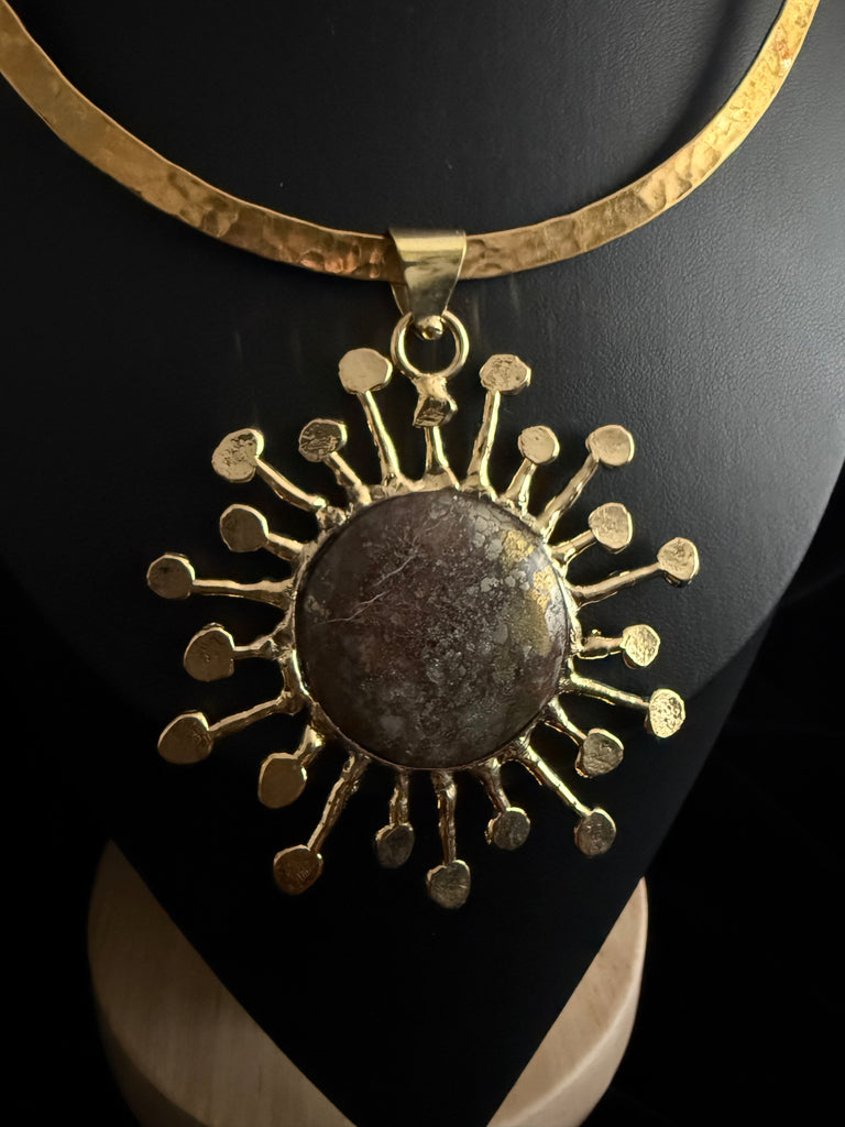 Pyrite Sun Necklace