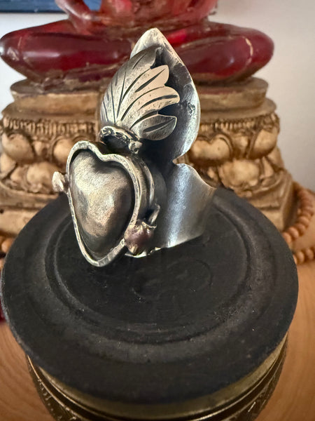 Sacred Heart Locket Ring