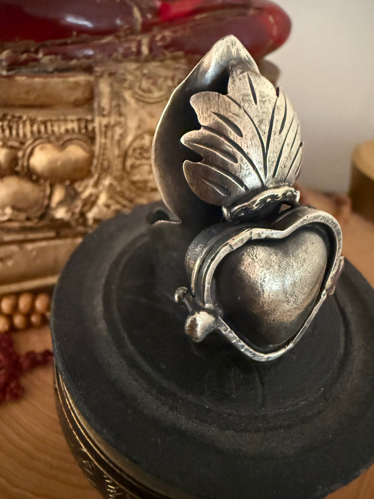 Sacred Heart Locket Ring
