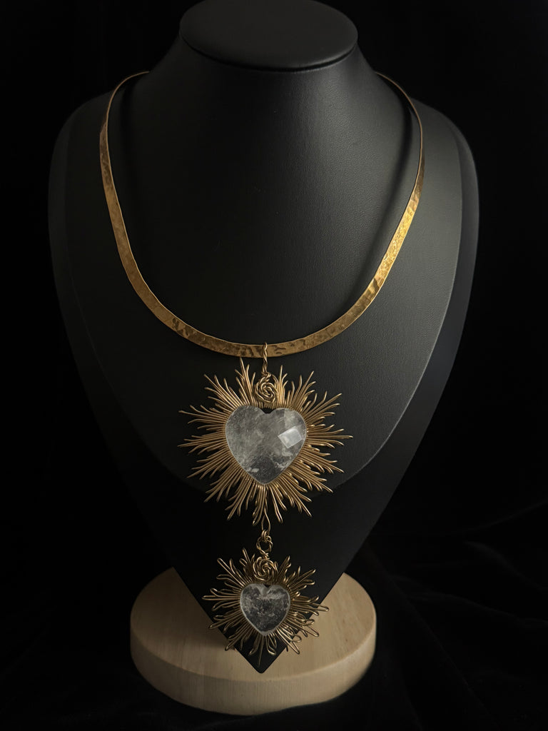 United Hearts Quartz Necklace
