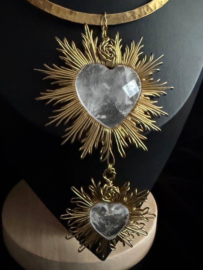 United Hearts Quartz Necklace