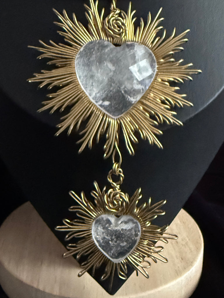 United Hearts Quartz Necklace