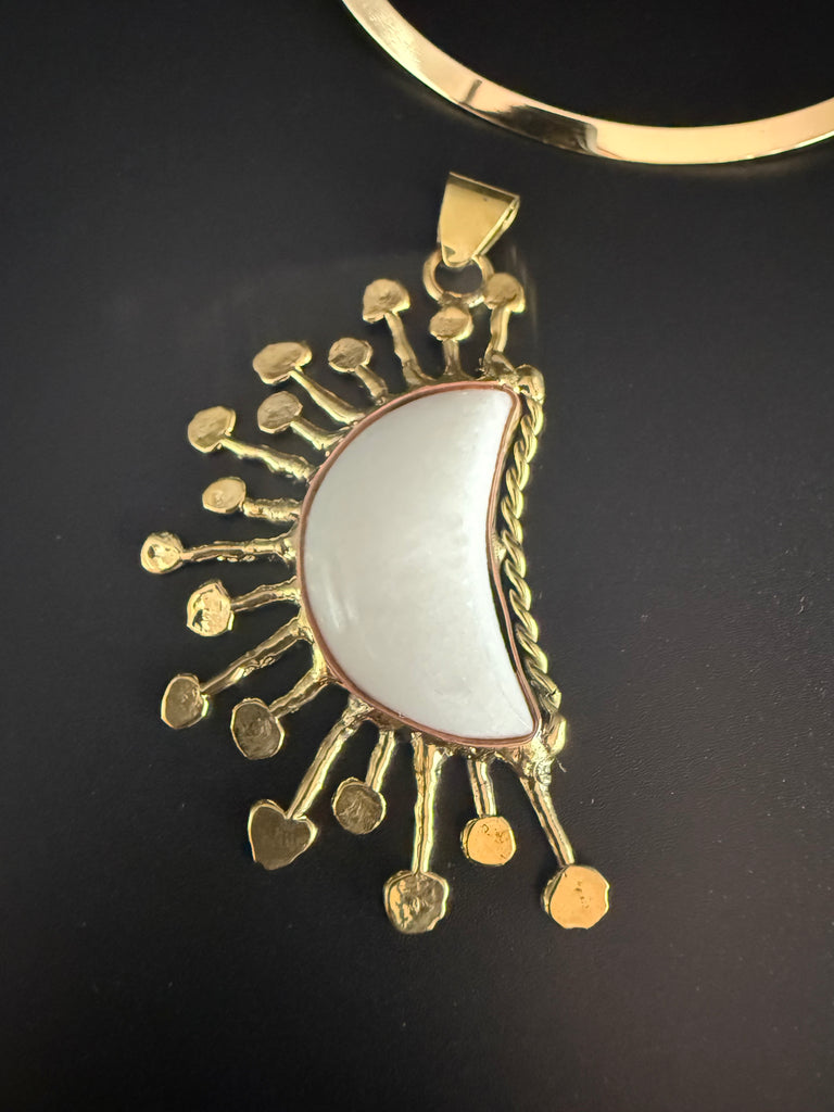 Quartz Moon Necklace